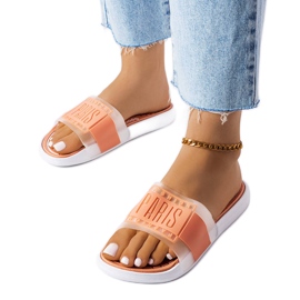 Beige rubber slippers from Paris