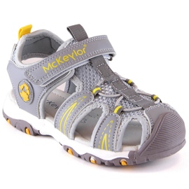 Gray McKeylor 47702 sandals for boys with velcro grey
