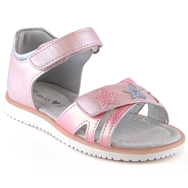 Evento Girls pink velcro sandals Miss Evento Girls pink velcro sandals Miss
