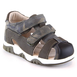 Summer sandals with velcro for boys camo khaki News 5909 green