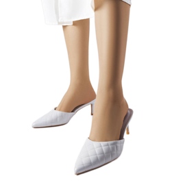 Gray quilted flip-flops from Lambert grey Gray quilted flip-flops from Lambert grey