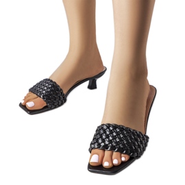 Black low heel sandals from Burbank Black low heel sandals from Burbank