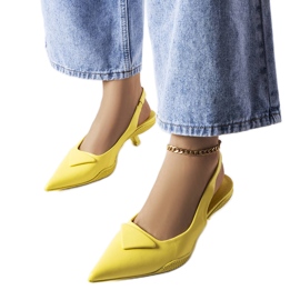 Yellow low heel sandals from Gougeon Yellow low heel sandals from Gougeon