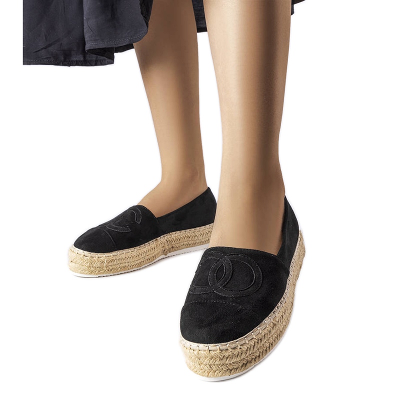 Black platform espadrilles from Beaudry