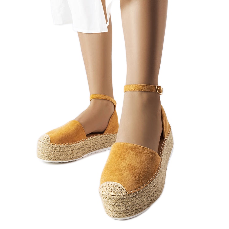 Brown platform espadrilles from Clousson