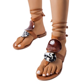 Moines brown decorative sandals
