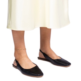 Black closed-toe sandals Black closed-toe sandals