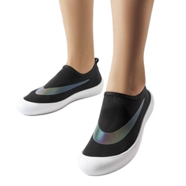 Black elastic sneakers from Stover Black elastic sneakers from Stover