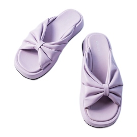 Purple wedge sandals from Hog violet