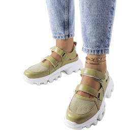 Green sneakers on a massive sole from Djurs Green sneakers on a massive sole from Djurs