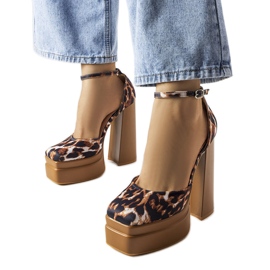 Brown high heel pumps from Romines