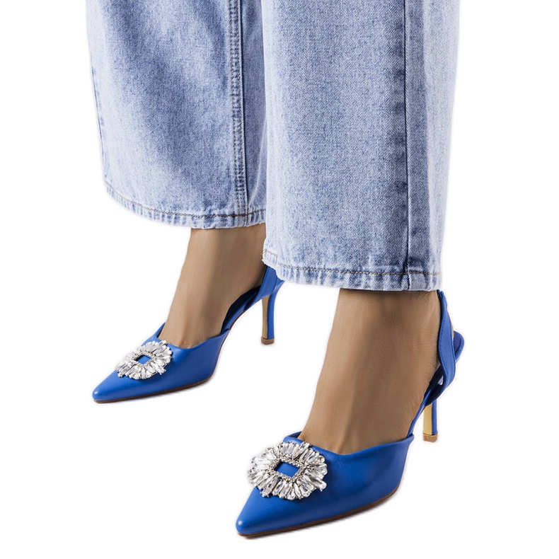 Moïse blue rhinestone pumps Moïse blue rhinestone pumps