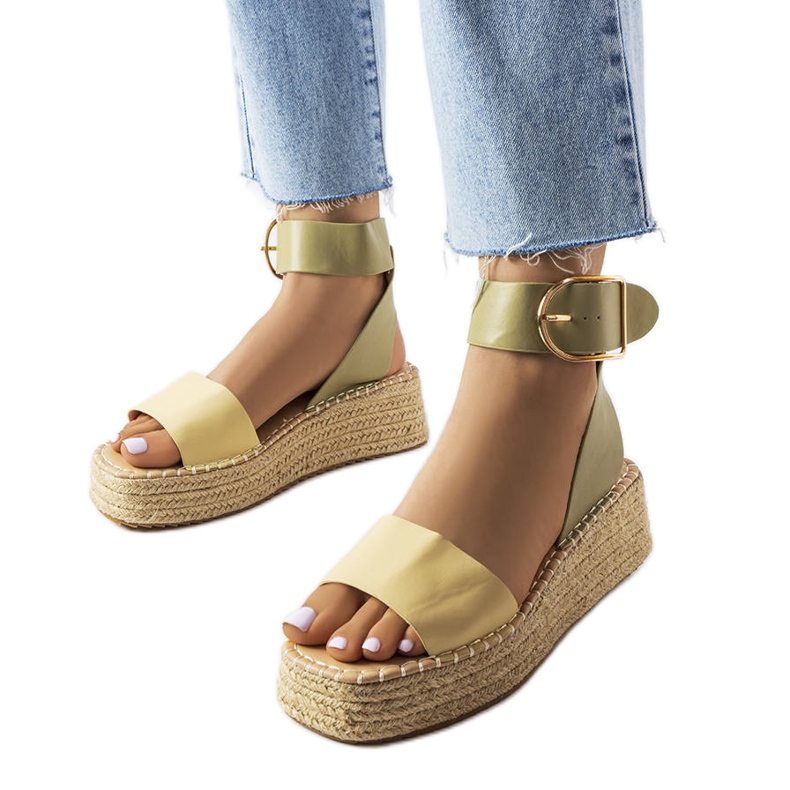Whitewater platform espadrilles in green