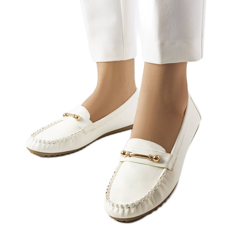 White loafers with a matte finish from Sorel