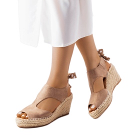 Brown wedge espadrilles from Dumoulin beige