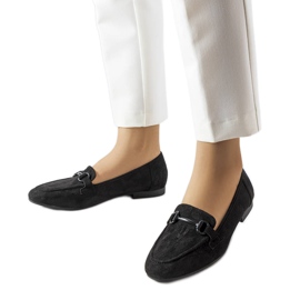 Women's black loafers from Hinkle