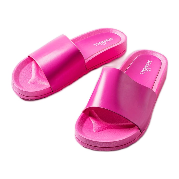 Pink rubber slides from Sabourin