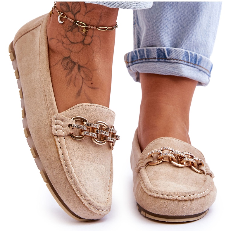 Women's Suede Loafers Beige Sorento