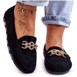 Women's Suede Loafers Black Sorento