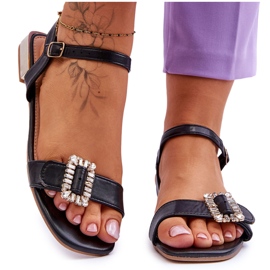 Flat Sandals With Gold Heels Black Mindley Flat Sandals With Gold Heels Black Mindley