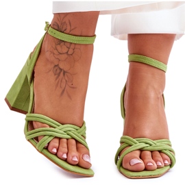 Classic Suede Sandals Green Bernett