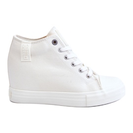 Hidden Wedge High Sneakers Big Star LL274035 White