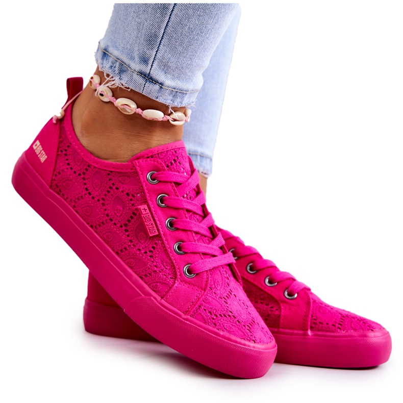 Openwork Sneakers Big Star JJ274060 Pink Openwork Sneakers Big Star JJ274060 Pink