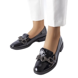 Butternut black lacquered shoes
