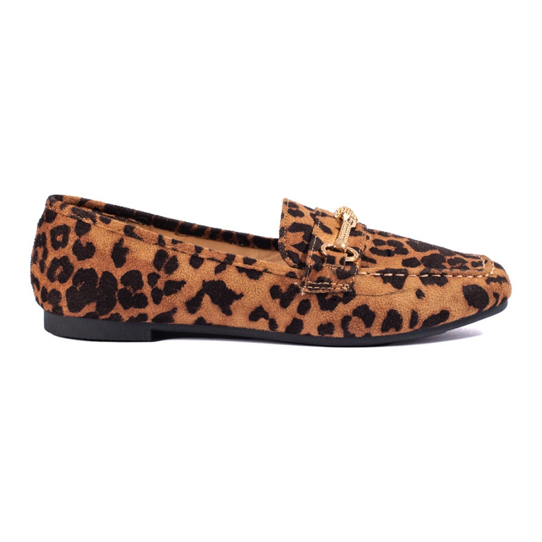 Women's slip-on suede loafers Shelovet brown