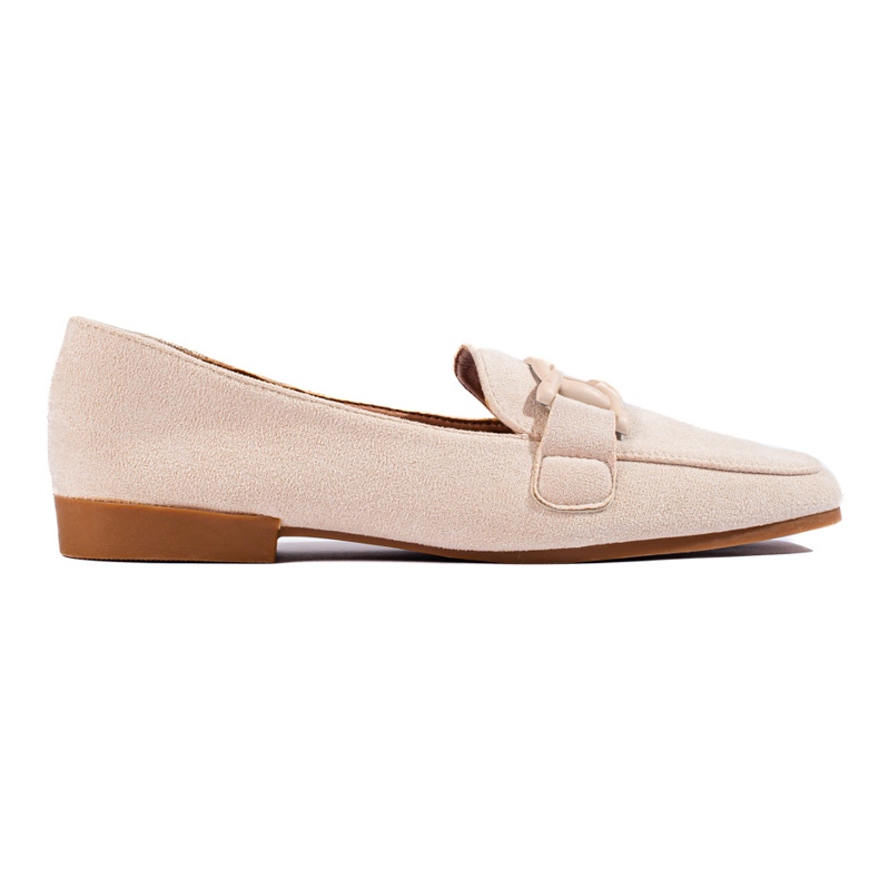 Shelovet suede women's beige loafers