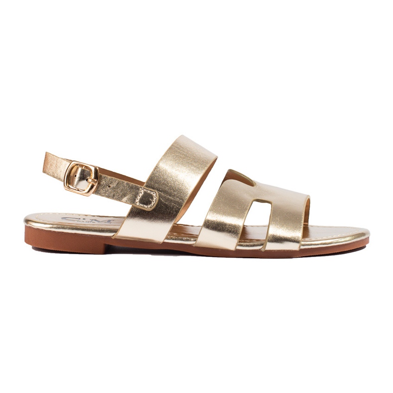 Shelovet gold flat sandals golden