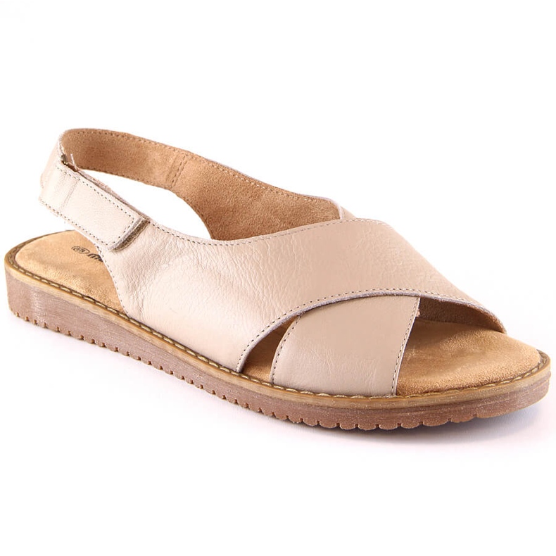 T.Sokolski Muya 422213 beige leather sandals with velcro T.Sokolski Muya 422213 beige leather sandals with velcro