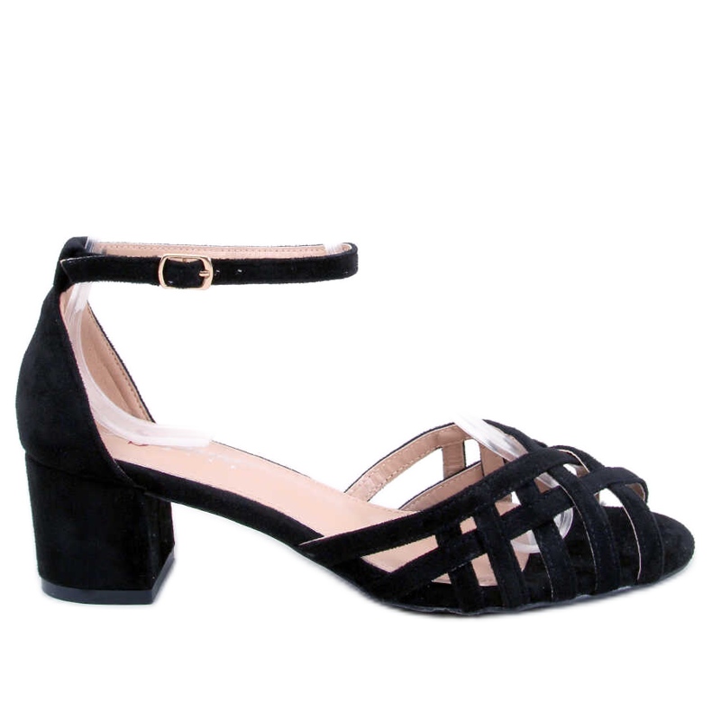 BM Kermel Black low heel sandals