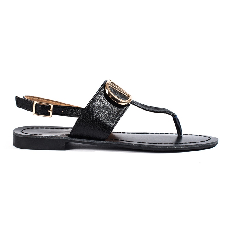 Women's flip-flops black Shelovet