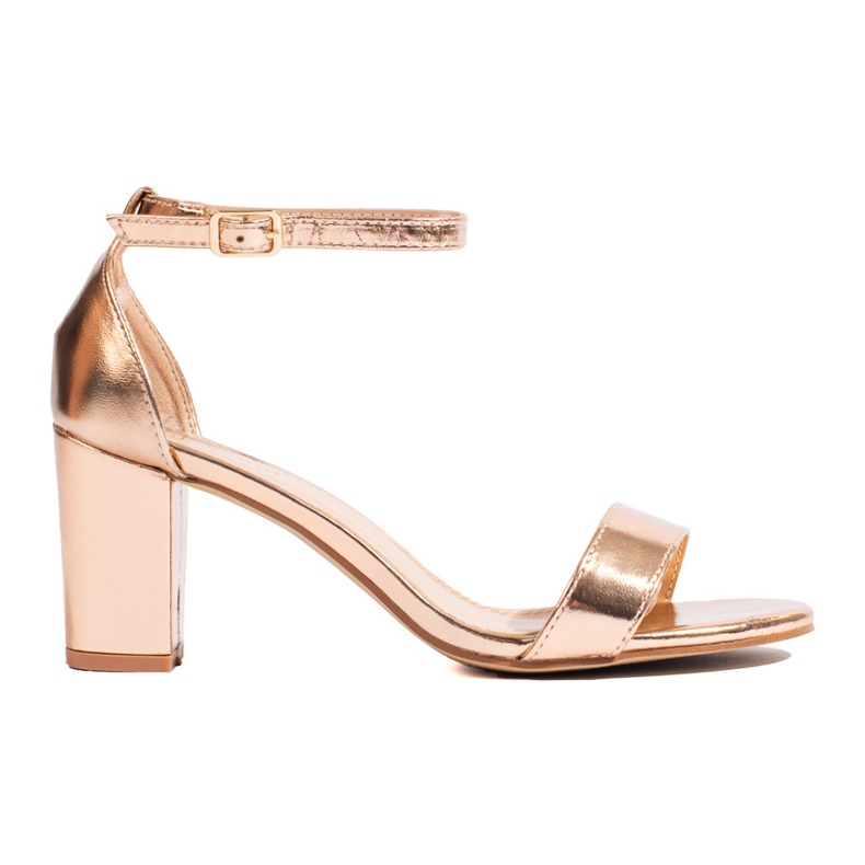 Shelovet gold heeled sandals golden