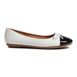 Women's ballerinas with a bow Shelovet white Women's ballerinas with a bow Shelovet white