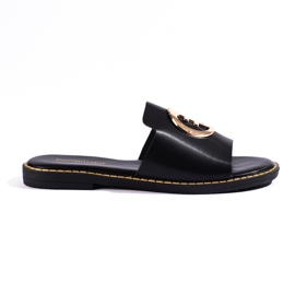 Women's elegant Shelovet black slippers Women's elegant Shelovet black slippers