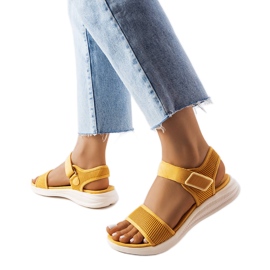 Yellow sports sandals from Bériault Yellow sports sandals from Bériault