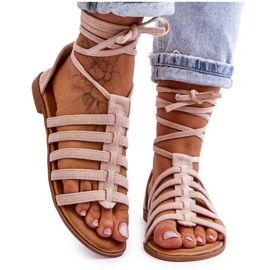 FC3 Women's Suede Roman Sandals Beige Semper FC3 Women's Suede Roman Sandals Beige Semper