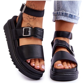 FM1 Women's Sandals With Black Hever Strap