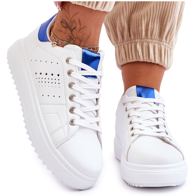 Women's Sports Shoes White and Blue Be First!