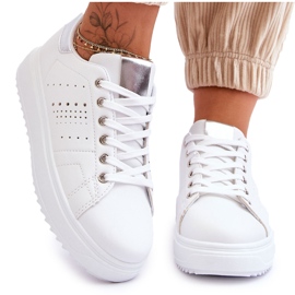 Women's Sports Shoes White and Silver Be First!