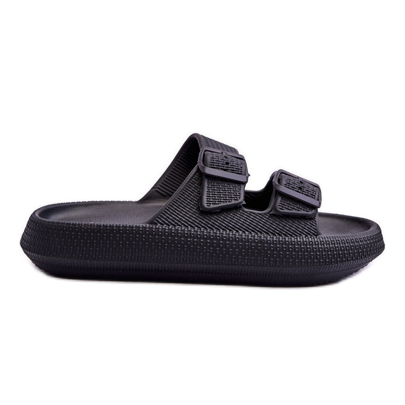 Women's Foam Slippers With Stripes Black Sharmen