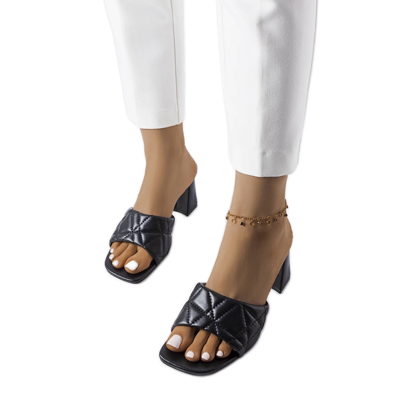 Black heeled sandals from Merley