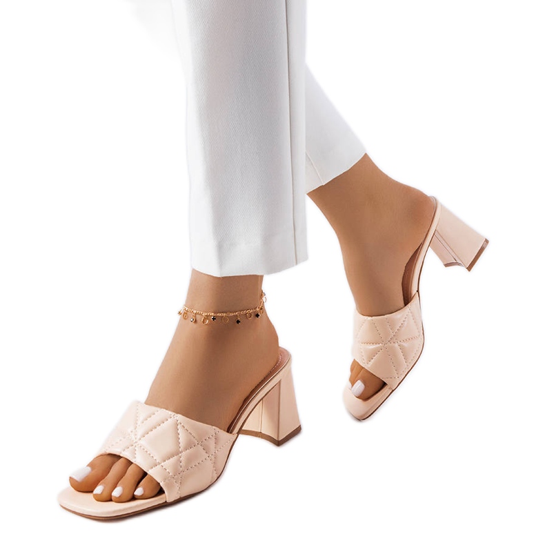 Beige heeled sandals from Merley