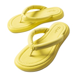 Smithfield yellow chunky flip-flops