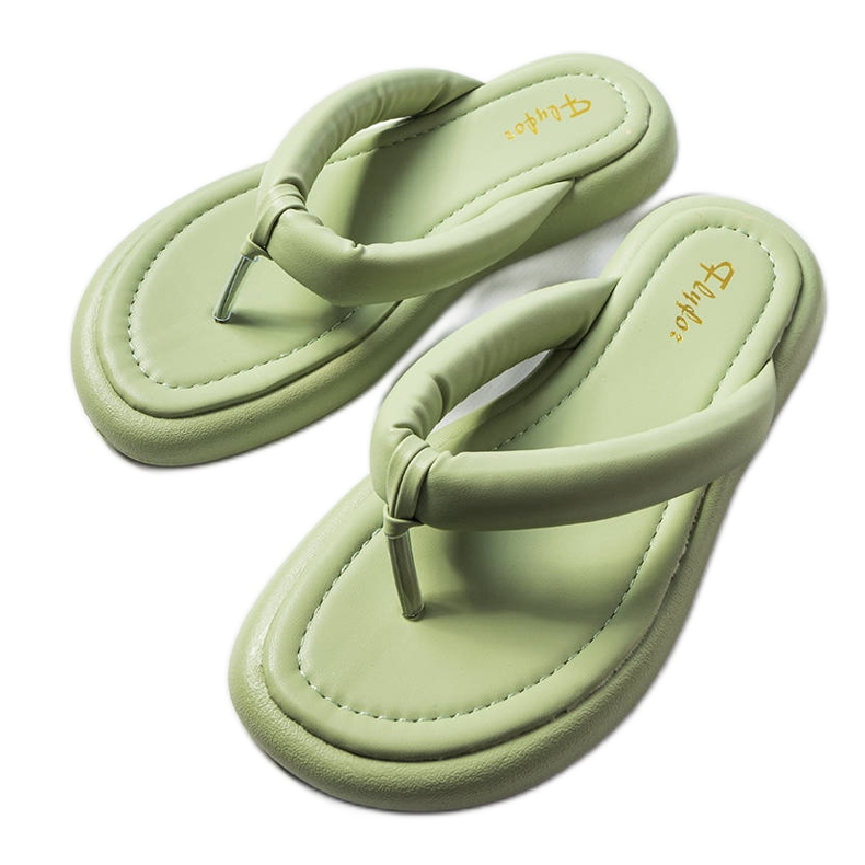 Smithfield green chunky flip-flops