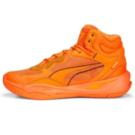 Puma Playmaker Pro Mid Laser M 378327 01 shoes orange