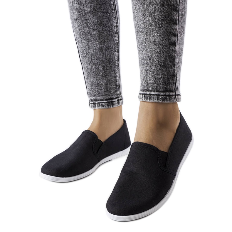 Black textile sneakers from Quincy
