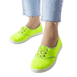 Neon green sneakers from Lafayette